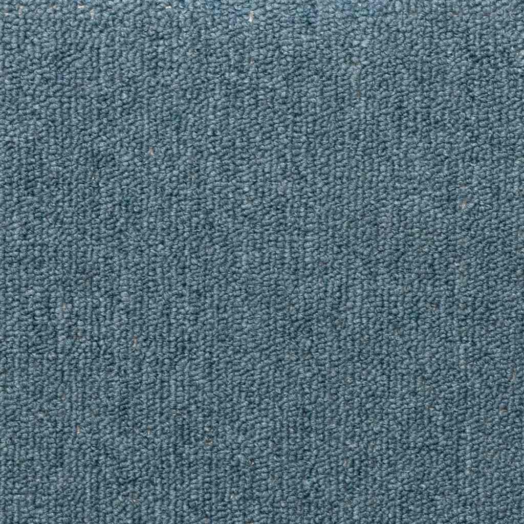 Tappetini per scale 30 pz 65x21x4 cm Blu mare con bordo rettangolare