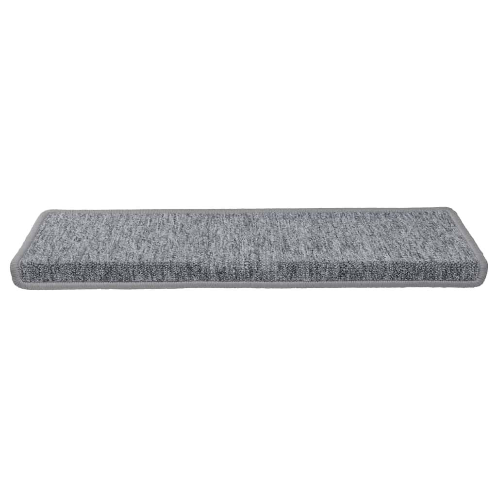 Tappetini per scale 30 pz 65x21x4 cm Bianco e Grigio Bordo rettangolare