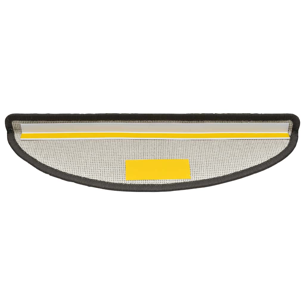 Tappetini per scale 20 pz 56x17x3 cm Grigio scuro Semicircolari