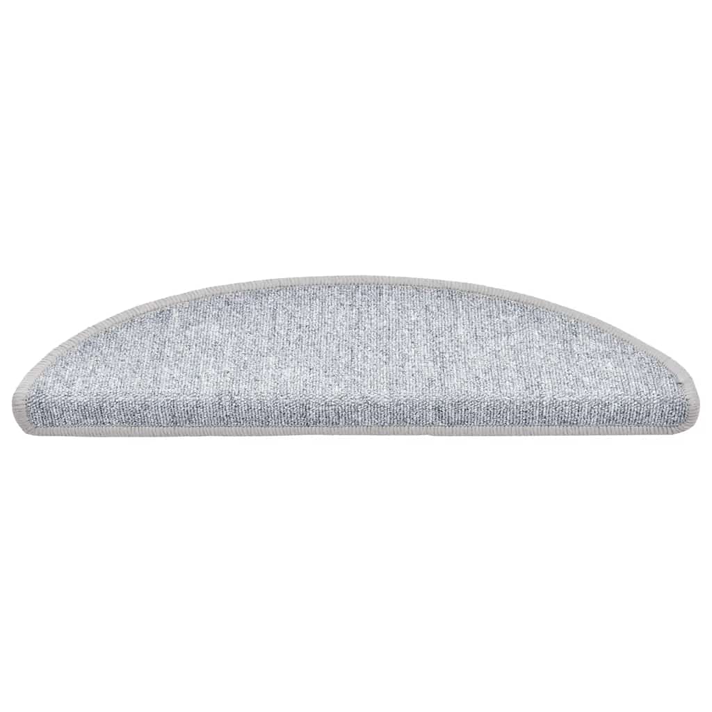 Tappetini per scale 20 pz 56x17x3 cm Grigio chiaro Semicircolari