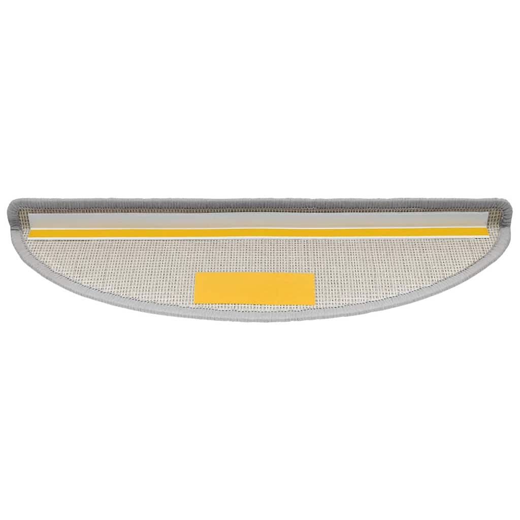 Tappetini per scale 20 pz 56x17x3 cm Grigio chiaro Semicircolari