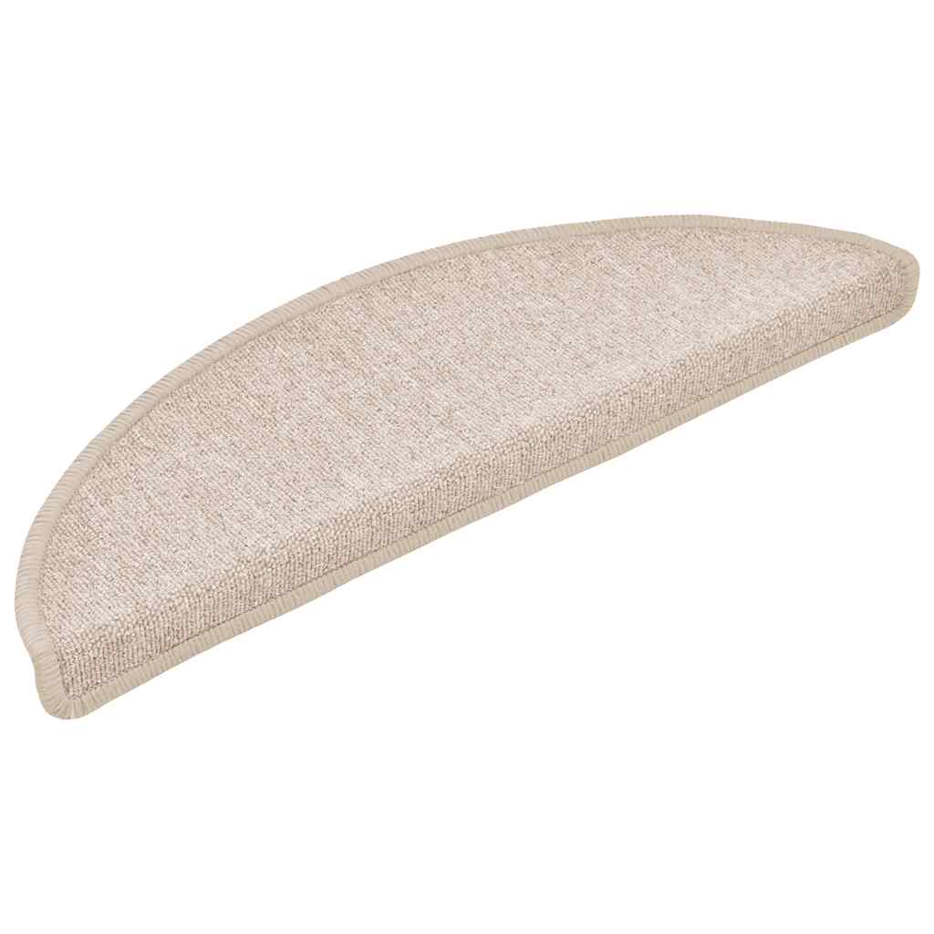 Tappetini per scale 20 pz 56x17x3 cm tortora semicircolari