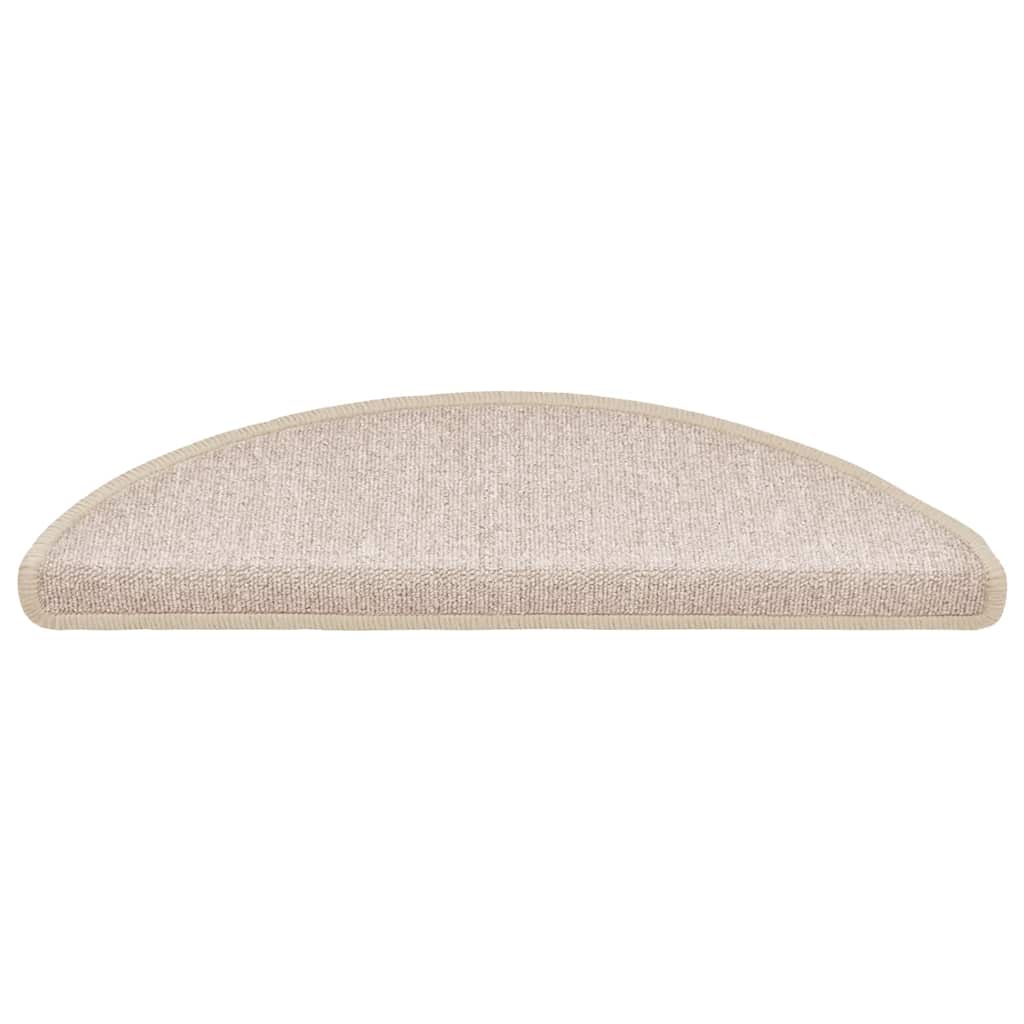 Tappetini per scale 20 pz 56x17x3 cm tortora semicircolari