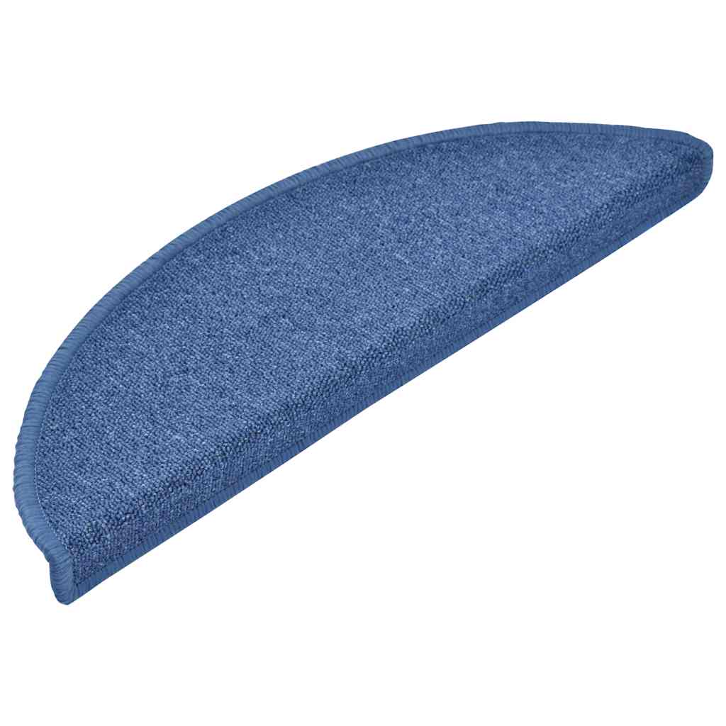 Tappetini per scale 20 pz 56x17x3 cm blu semicircolari
