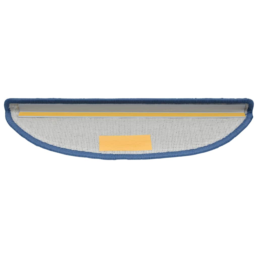 Tappetini per scale 20 pz 56x17x3 cm blu semicircolari