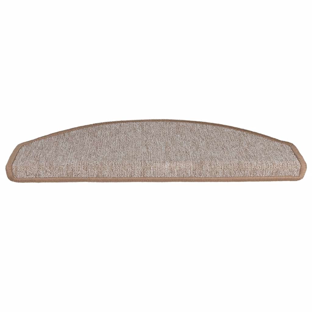 Tappetini per scale 20 pz 65x24x4 cm Marrone chiaro Semicircolari Grandi
