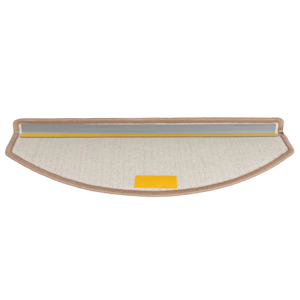 Tappetini per scale 20 pz 65x24x4 cm Marrone chiaro Semicircolari Grandi