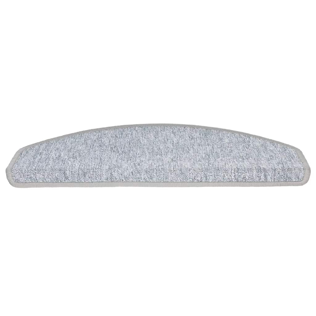 Tappetini per scale 20 pz 65x24x4 cm Grigio chiaro Semicircolari Grandi