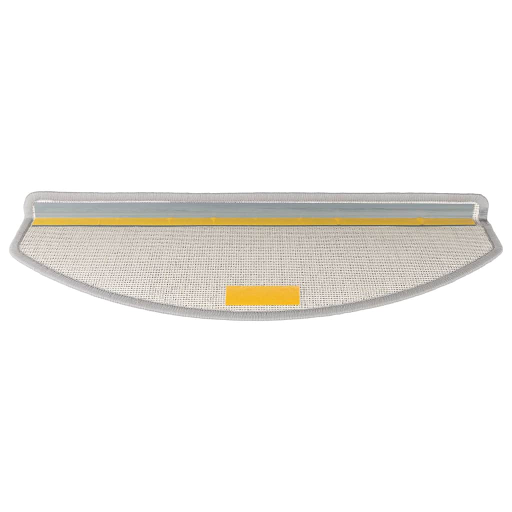 Tappetini per scale 20 pz 65x24x4 cm Grigio chiaro Semicircolari Grandi