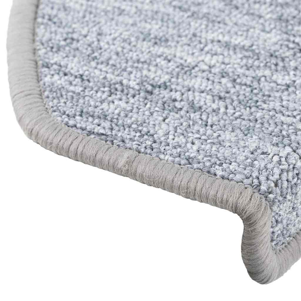 Tappetini per scale 20 pz 65x24x4 cm Grigio chiaro Semicircolari Grandi