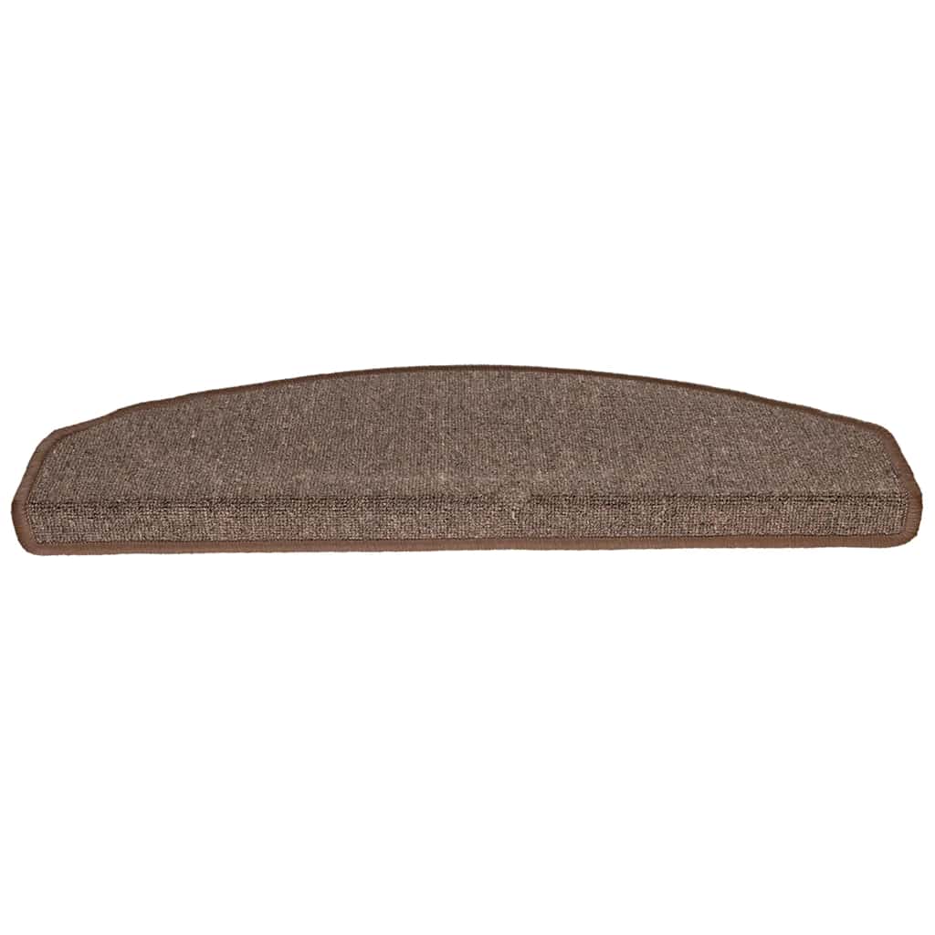 Tappetini per scale 20 pz 65x24x4 cm Marrone caffè Semicircolari Grandi
