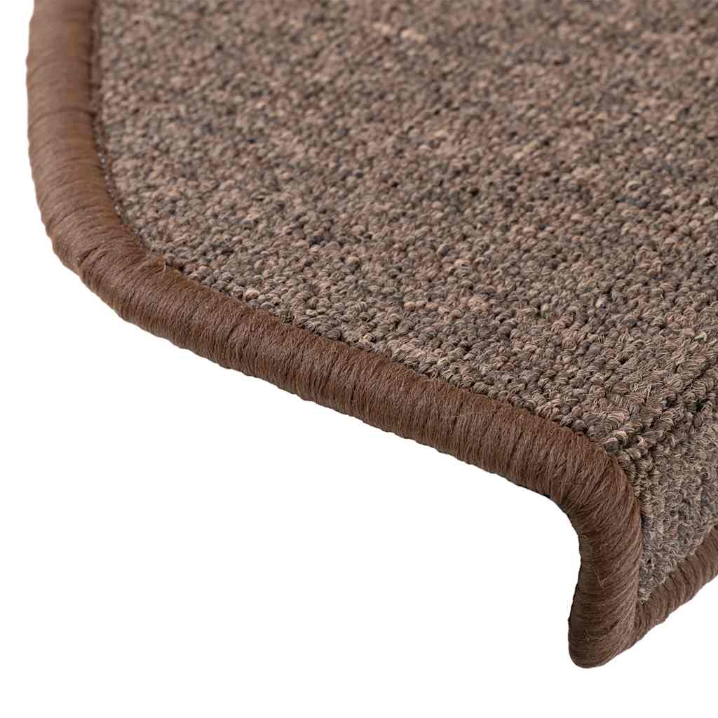 Tappetini per scale 20 pz 65x24x4 cm Marrone caffè Semicircolari Grandi