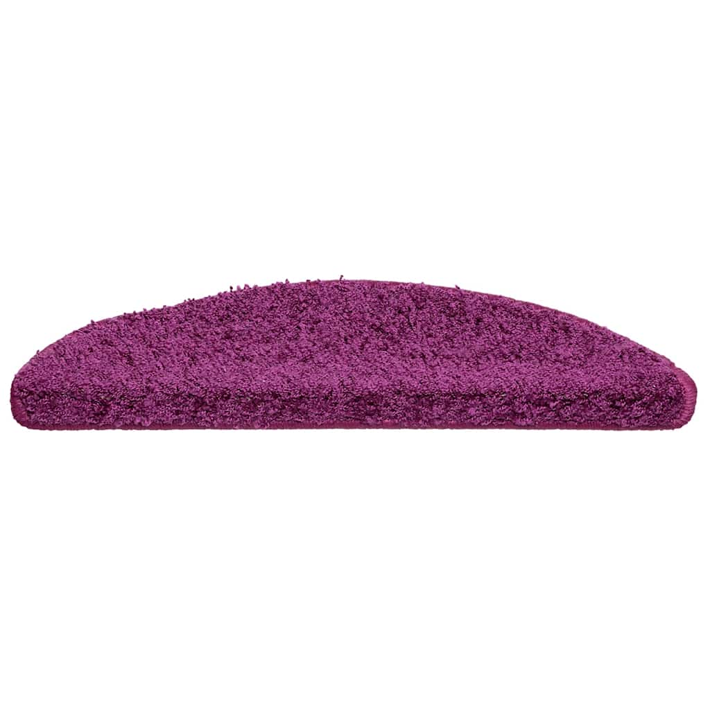 Tappetini per scale 30 pz 56x17x3 cm Viola Semicircolari