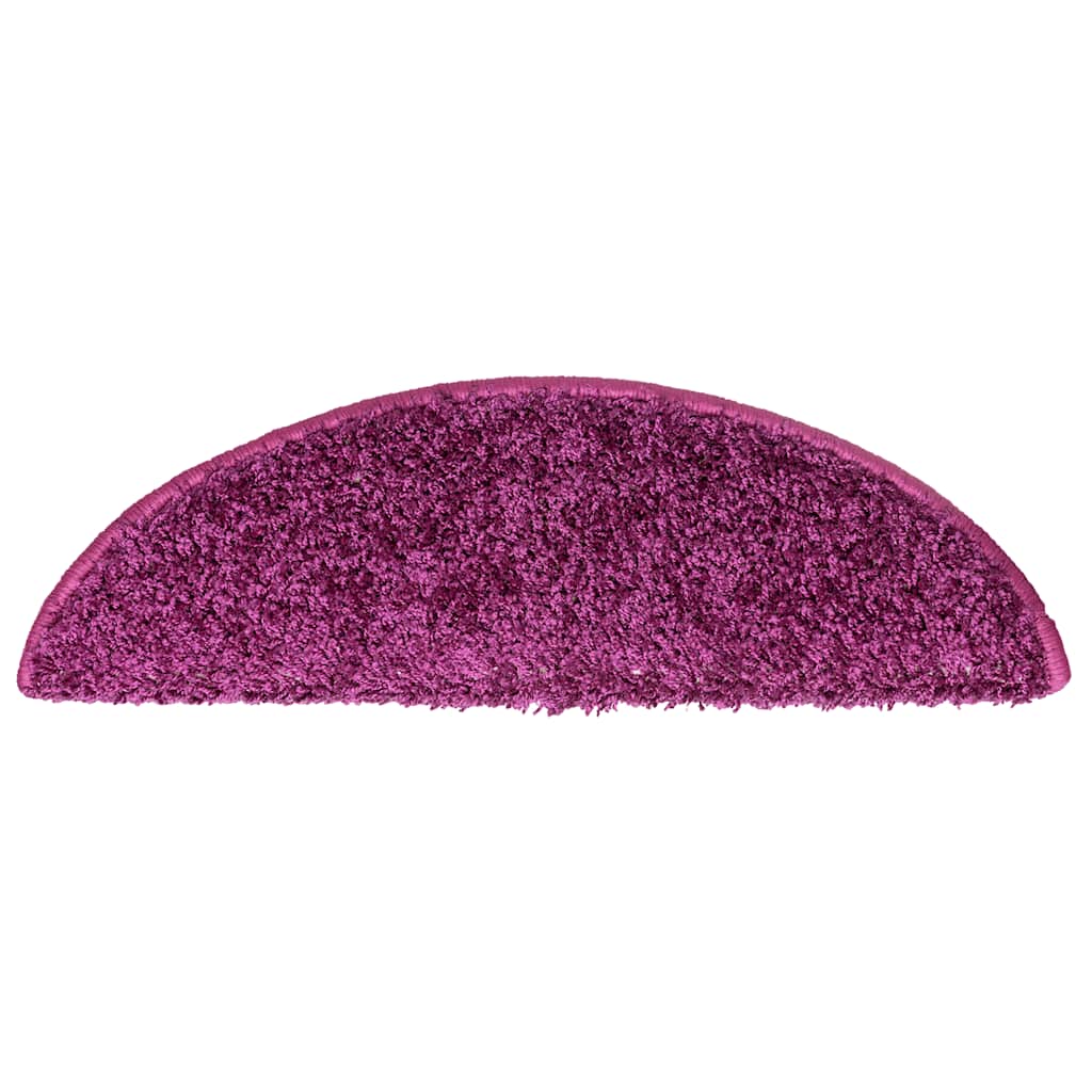 Tappetini per scale 30 pz 56x17x3 cm Viola Semicircolari