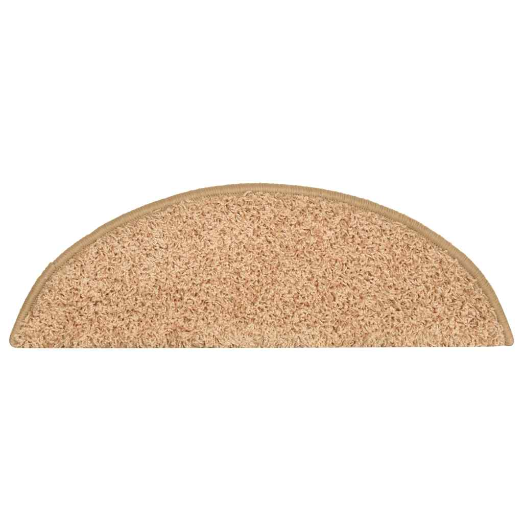 Tappetini per scale 30 pz 56x17x3 cm Oro Semicircolari