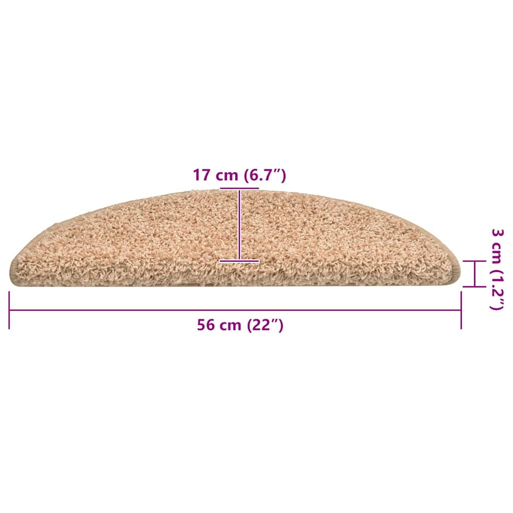 Tappetini per scale 30 pz 56x17x3 cm Oro Semicircolari