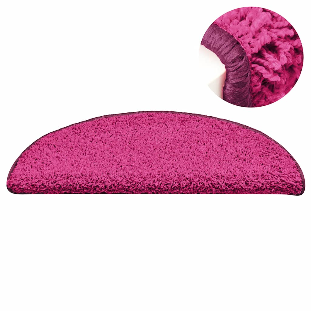 Tappetini per scale 30 pz 56x17x3 cm rosa semicircolari