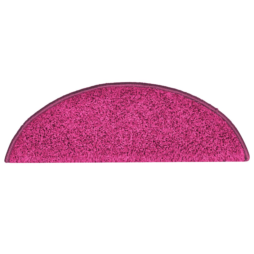 Tappetini per scale 30 pz 56x17x3 cm rosa semicircolari