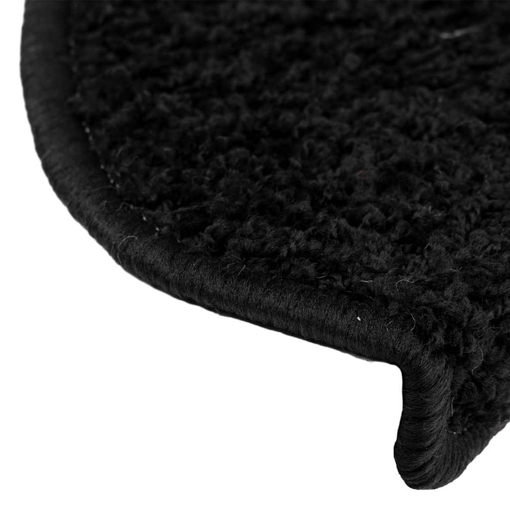 Tappetini per scale 30 pz 65x21x4 cm Nero Semicircolari Grandi