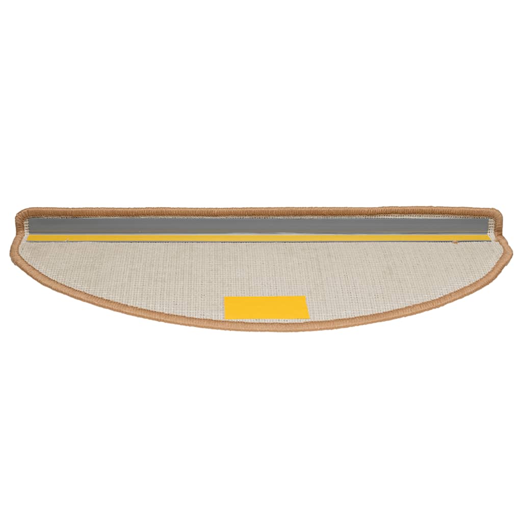 Tappetini per scale 30 pz 65x21x4 cm Beige Semicircolari Grandi