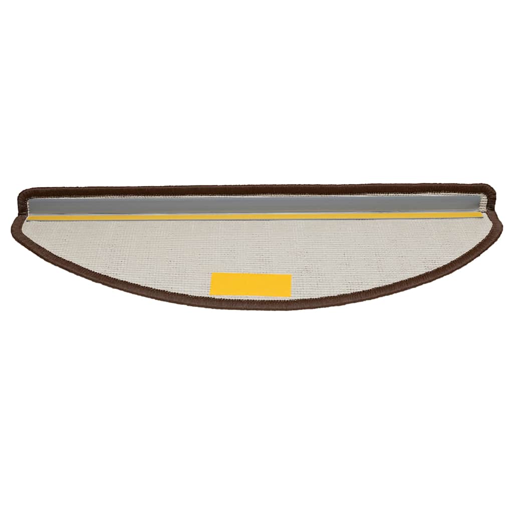 Tappetini per scale 30 pz 65x21x4 cm Marrone Semicircolari Grandi