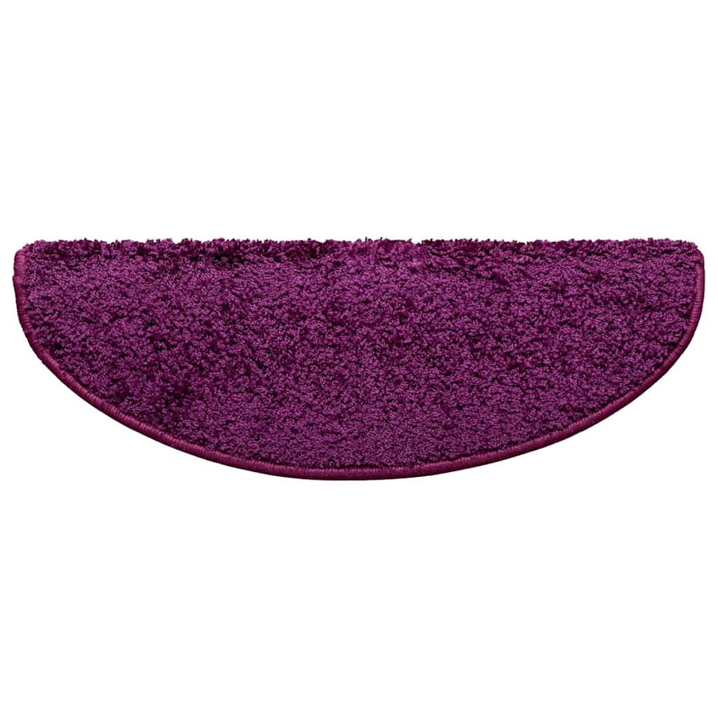 Tappetini per scale 30 pz 65x21x4 cm Viola Semicircolari Grandi