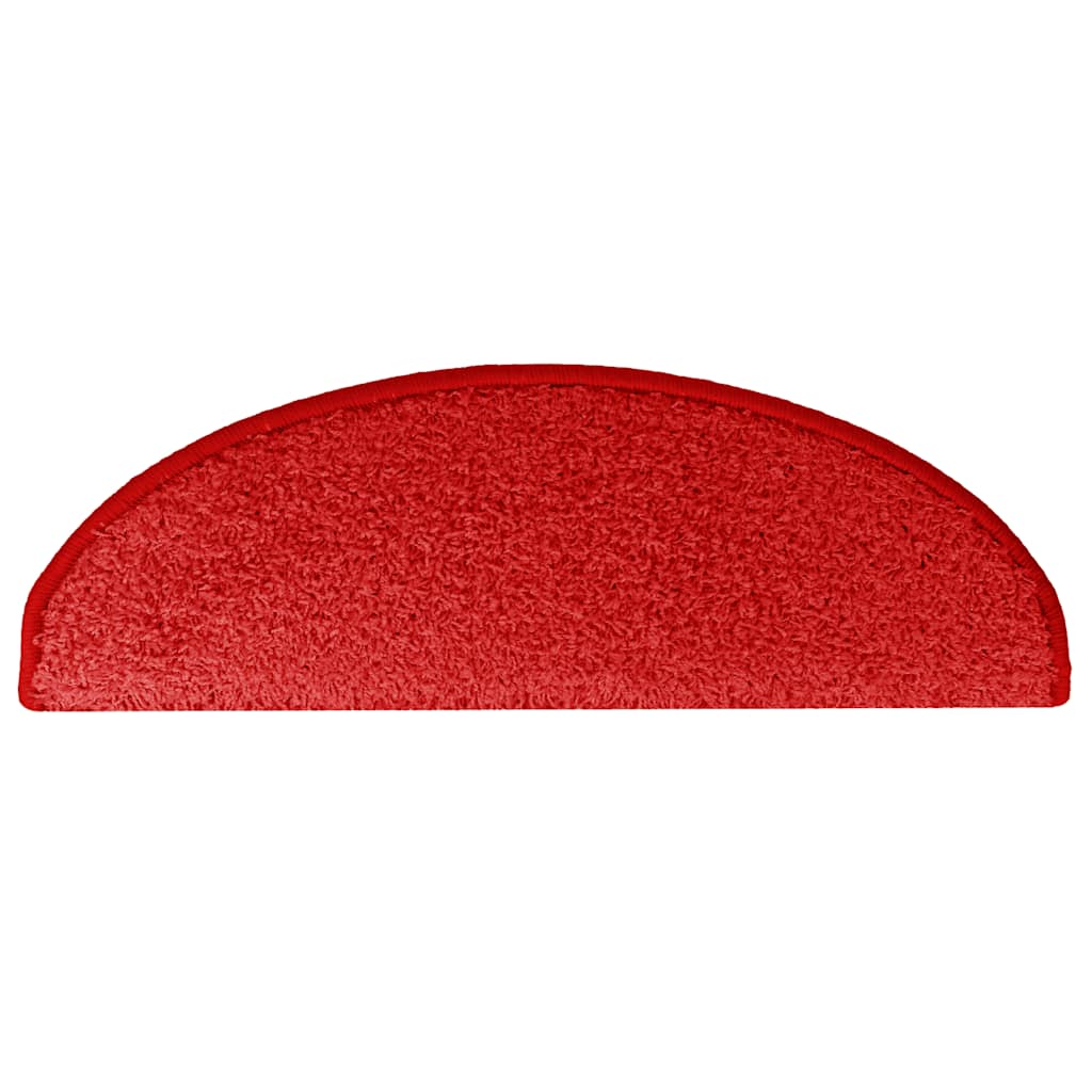Tappetini per scale 30 pz 65x21x4 cm rossi semicircolari grandi