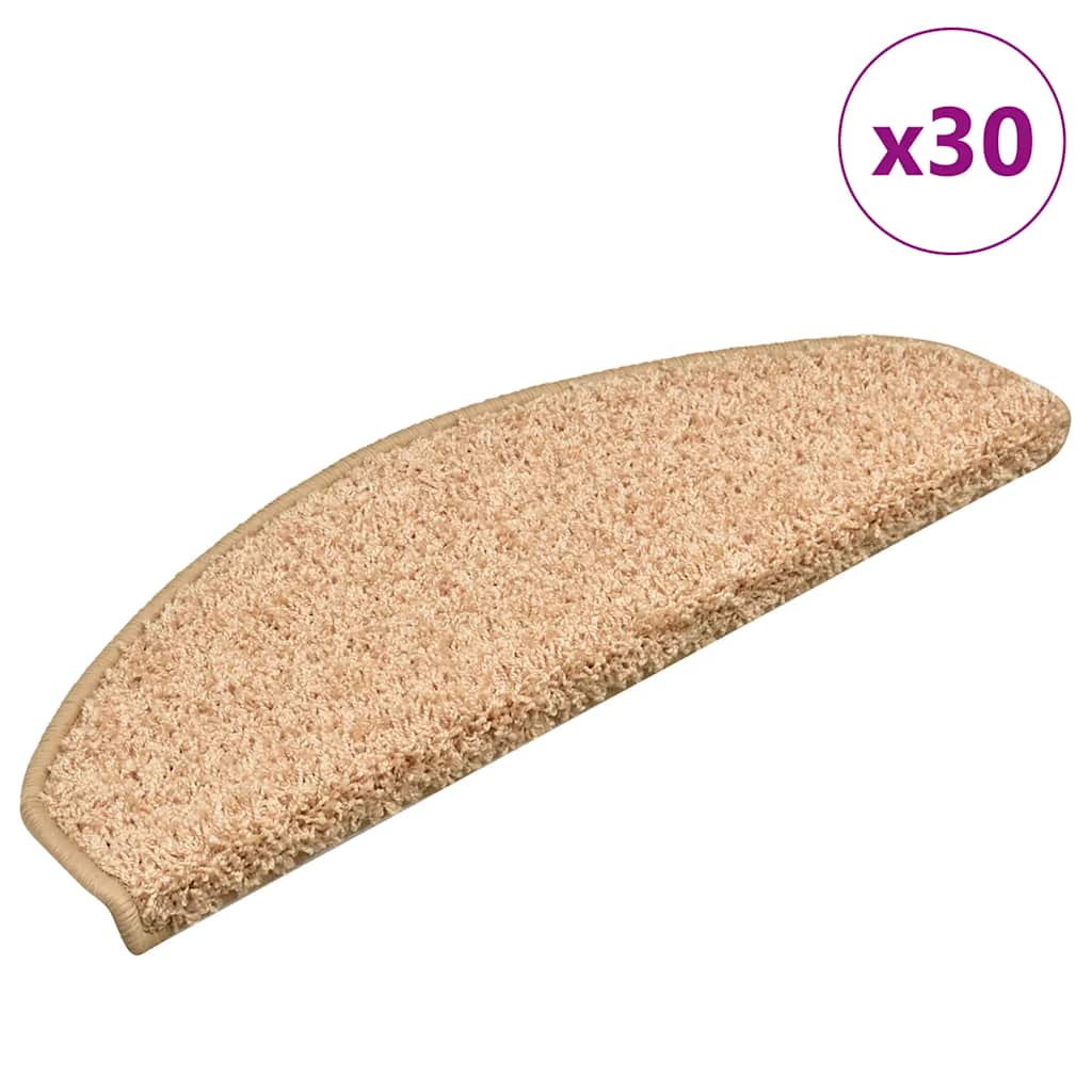 Tappetini per scale 30 pz 65x21x4 cm Oro Semicircolari Grandi