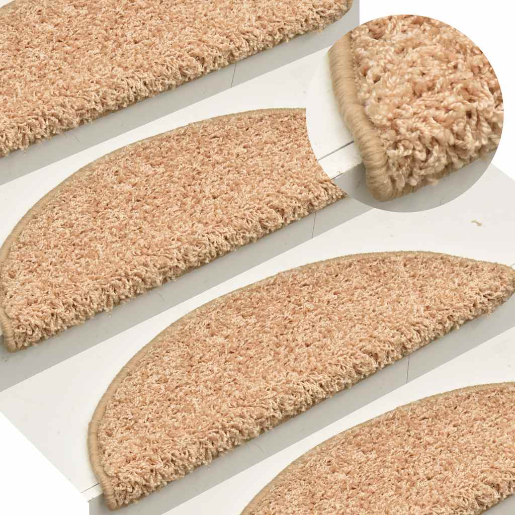 Tappetini per scale 30 pz 65x21x4 cm Oro Semicircolari Grandi