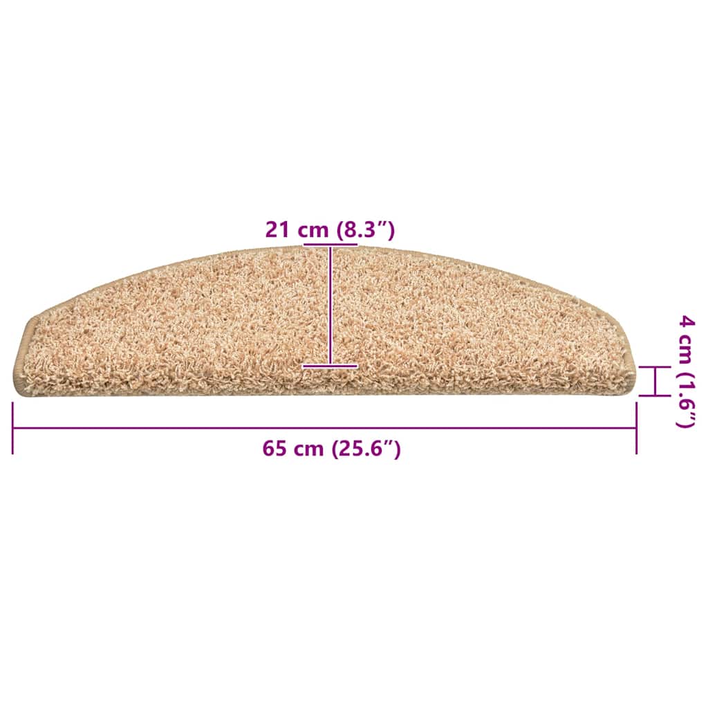 Tappetini per scale 30 pz 65x21x4 cm Oro Semicircolari Grandi