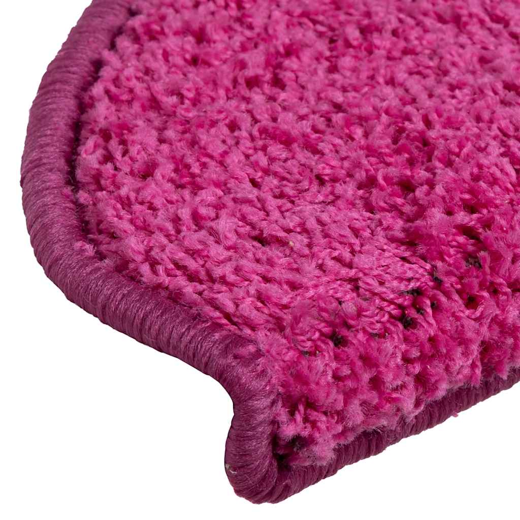 Tappetini per scale 30 pz 65x21x4 cm rosa semicircolari grandi