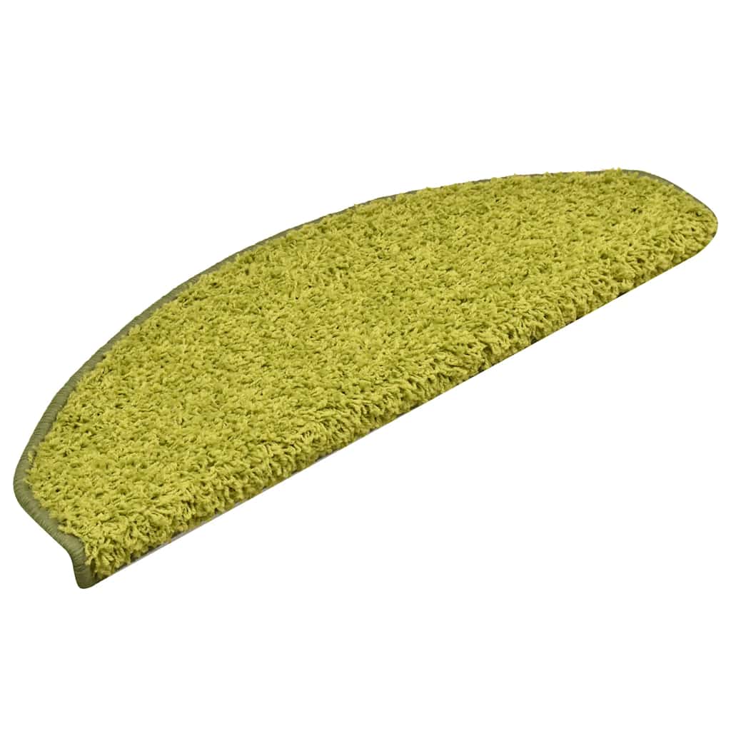 Tappetini per scale 30 pz 65x21x4 cm Verde Semicircolari Grandi
