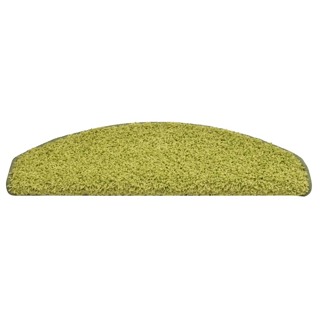 Tappetini per scale 30 pz 65x21x4 cm Verde Semicircolari Grandi