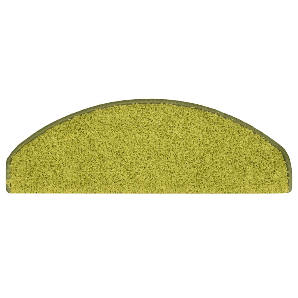 Tappetini per scale 30 pz 65x21x4 cm Verde Semicircolari Grandi
