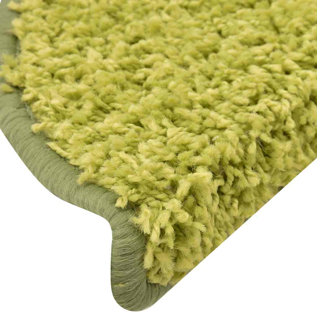 Tappetini per scale 30 pz 65x21x4 cm Verde Semicircolari Grandi