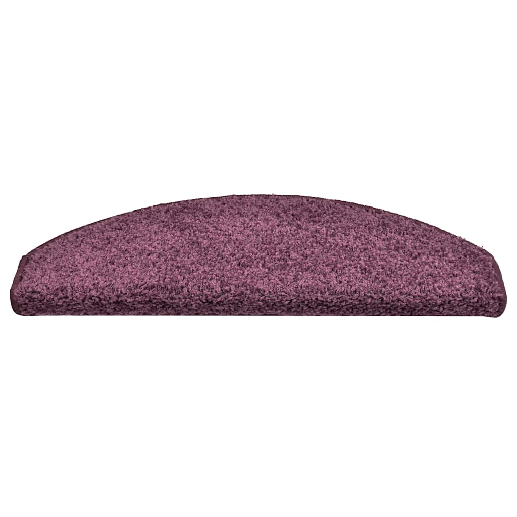 Tappetini per scale 30 pz 65x21x4 cm Viola scuro Semicircolari Grandi
