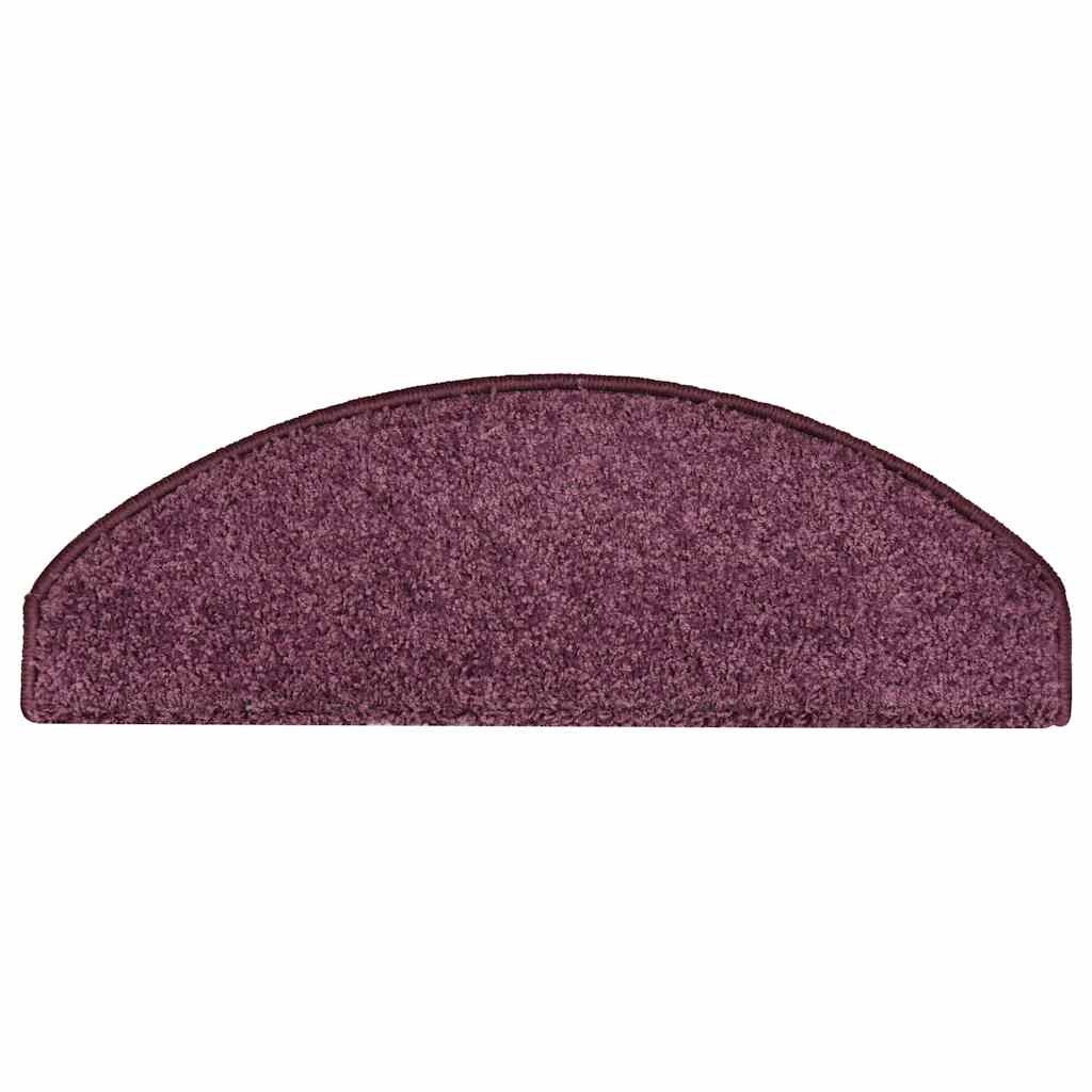 Tappetini per scale 30 pz 65x21x4 cm Viola scuro Semicircolari Grandi