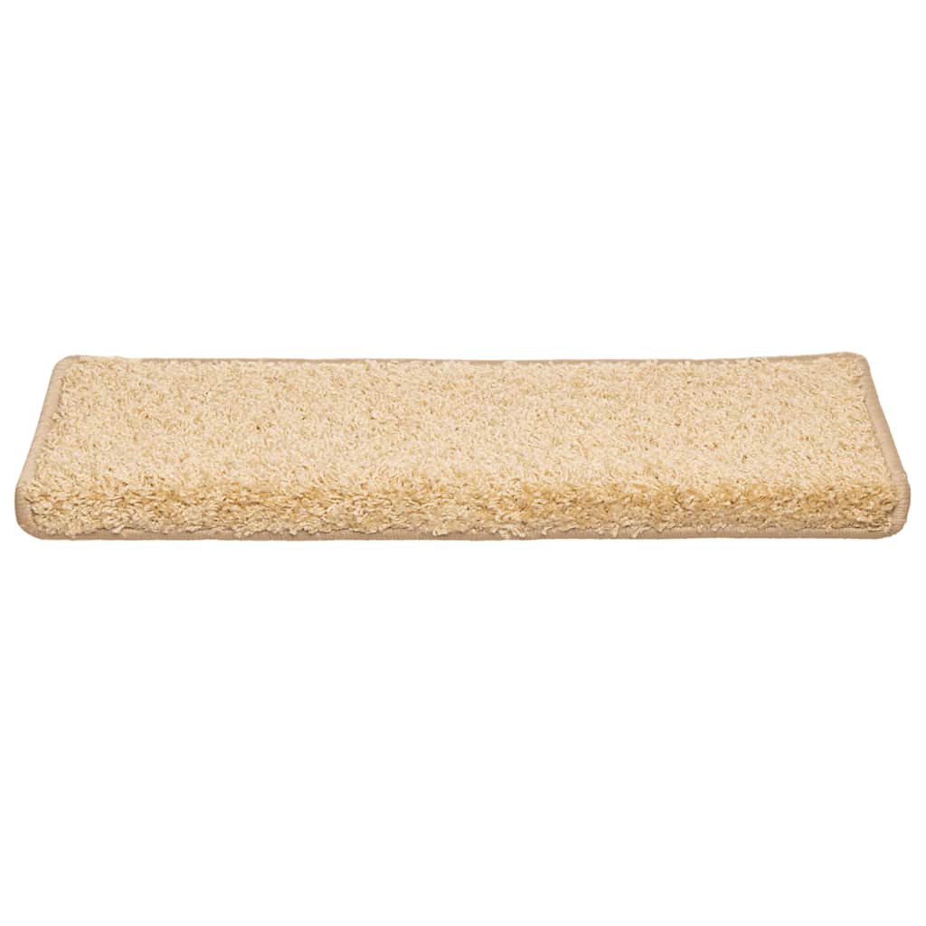 Tappetini per scale 30 pz 65x21x4 cm Crema Bordo rettangolare
