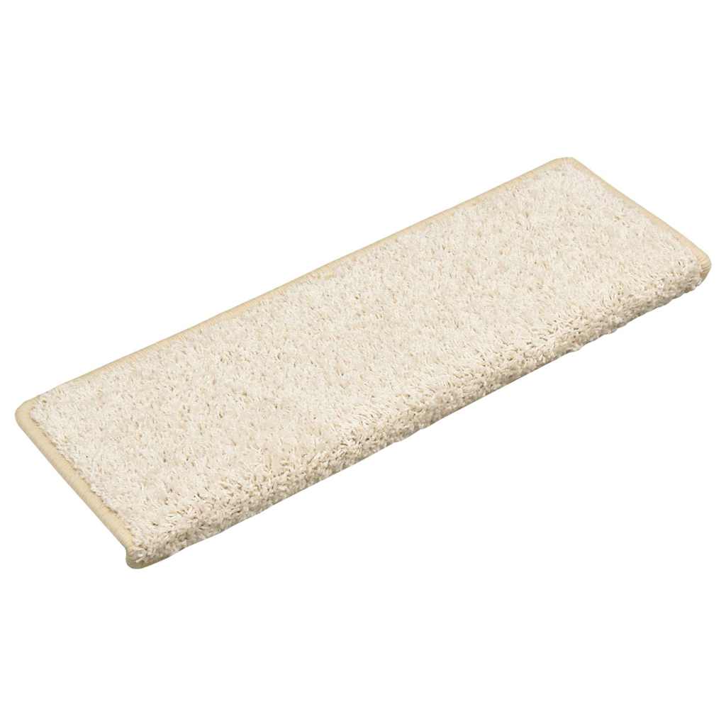 Tappetini per scale 30 pz 65x21x4 cm bianchi con bordo rettangolare