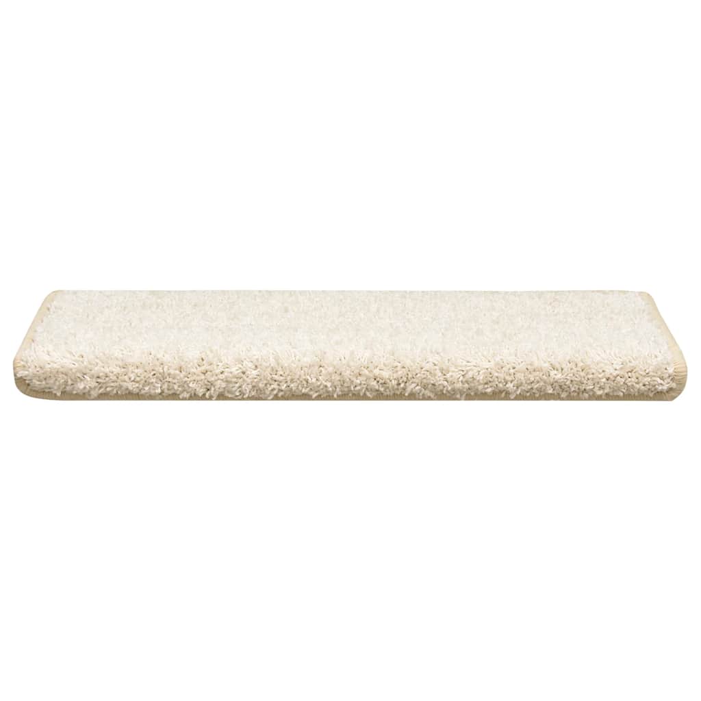 Tappetini per scale 30 pz 65x21x4 cm bianchi con bordo rettangolare