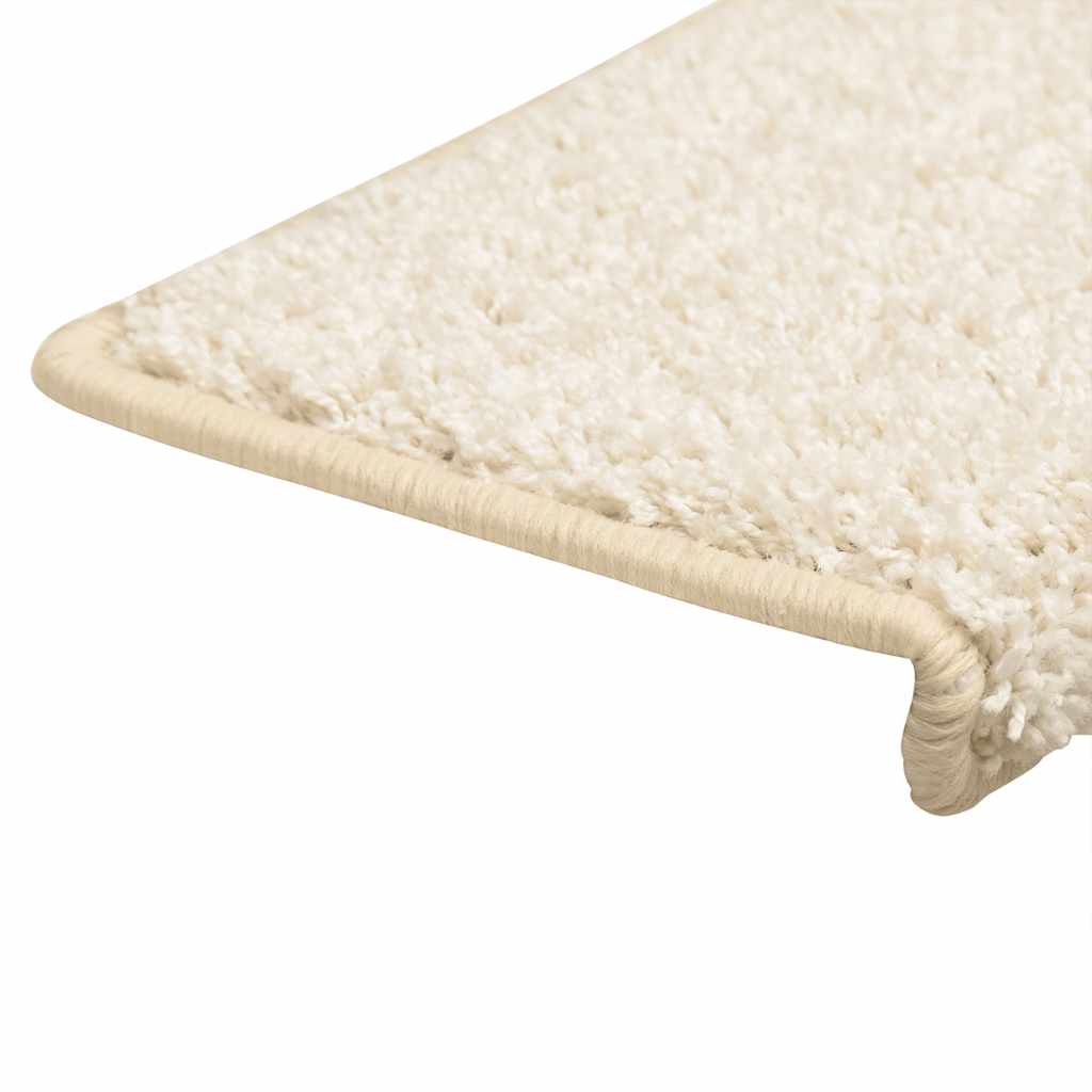 Tappetini per scale 30 pz 65x21x4 cm bianchi con bordo rettangolare