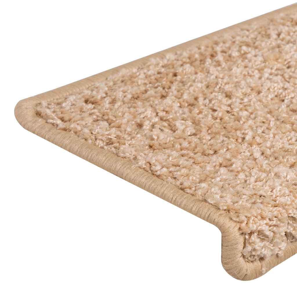Tappetini per scale 30 pz 65x21x4 cm Oro Bordo rettangolare