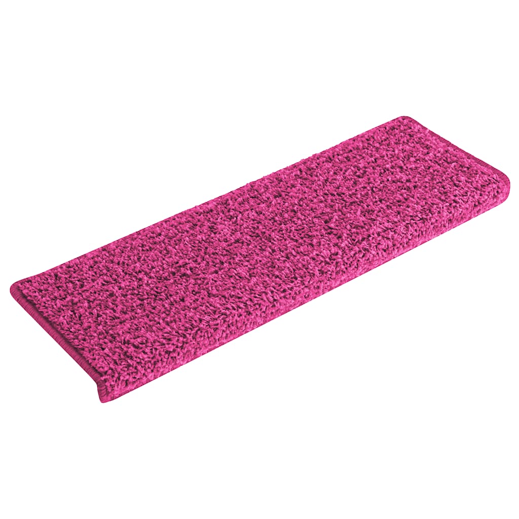 Tappetini per scale 30 pz 65x21x4 cm Rosa Bordo rettangolare