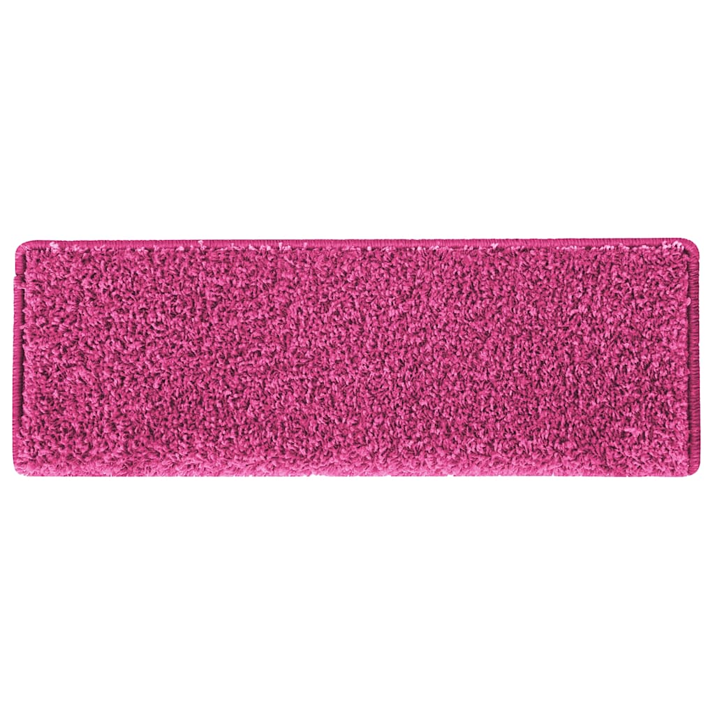 Tappetini per scale 30 pz 65x21x4 cm Rosa Bordo rettangolare