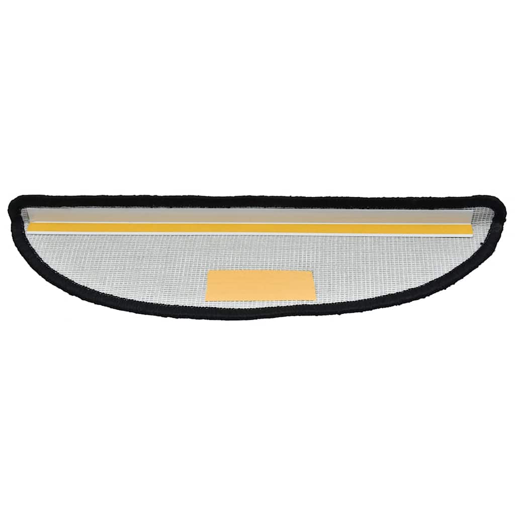 Tappetini per scale 20 pz 56x17x3 cm Nero Semicircolari