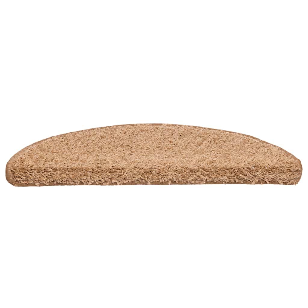 Tappetini per scale 20 pz 56x17x3 cm Beige Semicircolari