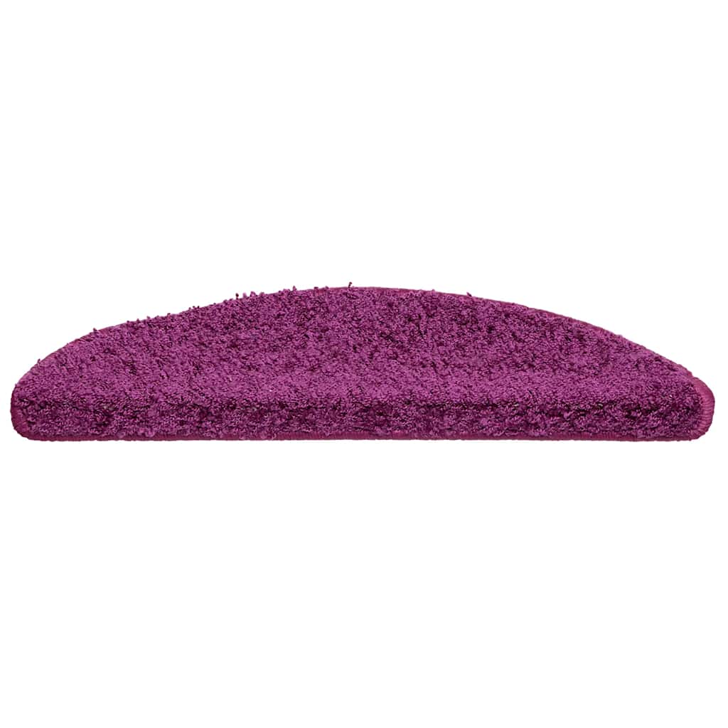 Tappetini per scale 20 pz 56x17x3 cm Viola Semicircolari