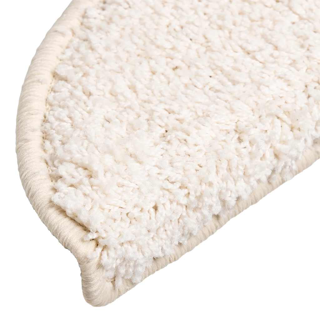 Tappetini per scale 20 pz 56x17x3 cm Bianco Semicircolari