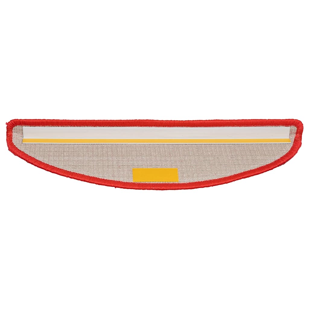 Tappetini per scale 20 pz 56x17x3 cm rossi semicircolari