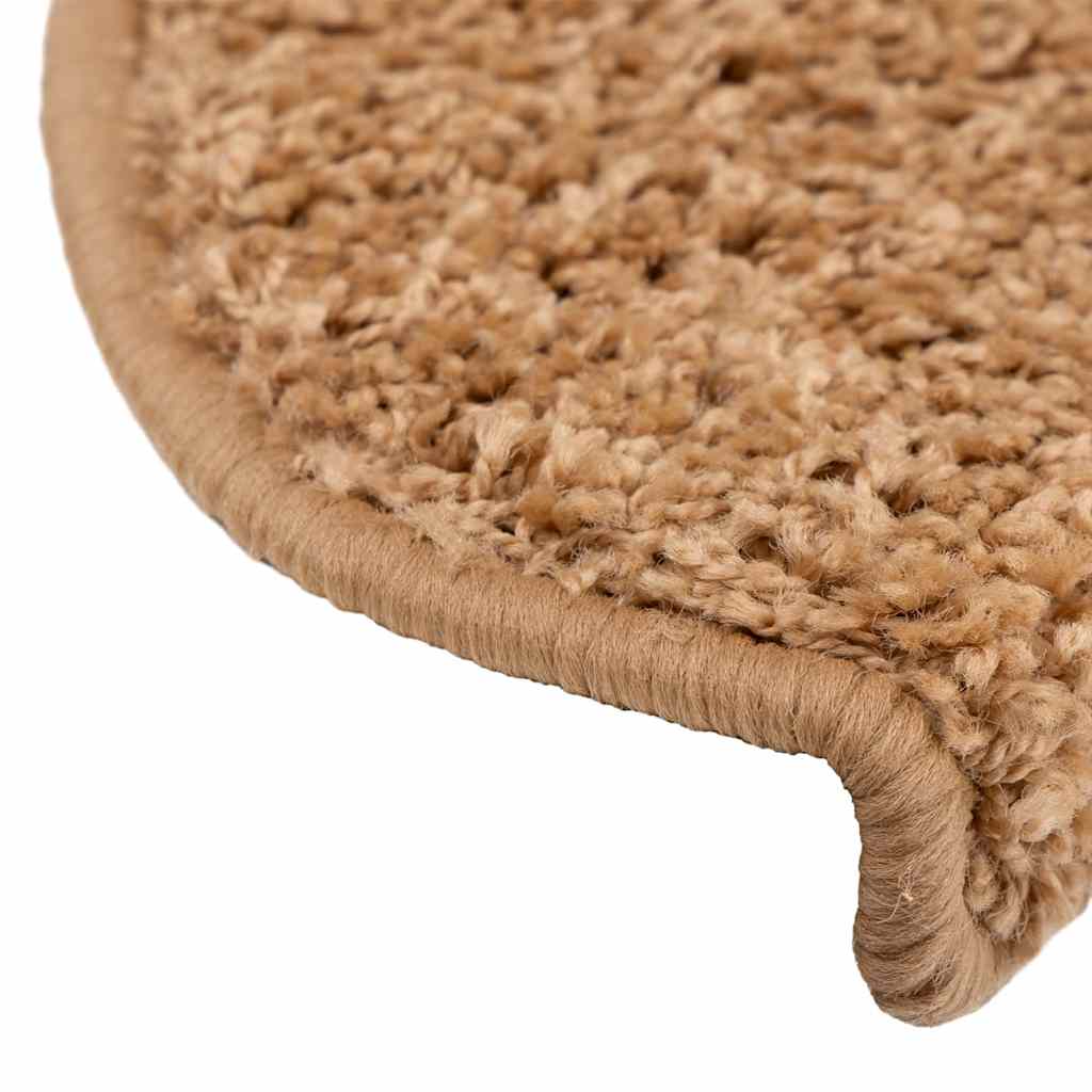 Tappetini per scale 20 pz 65x21x4 cm Beige Semicircolari Grandi